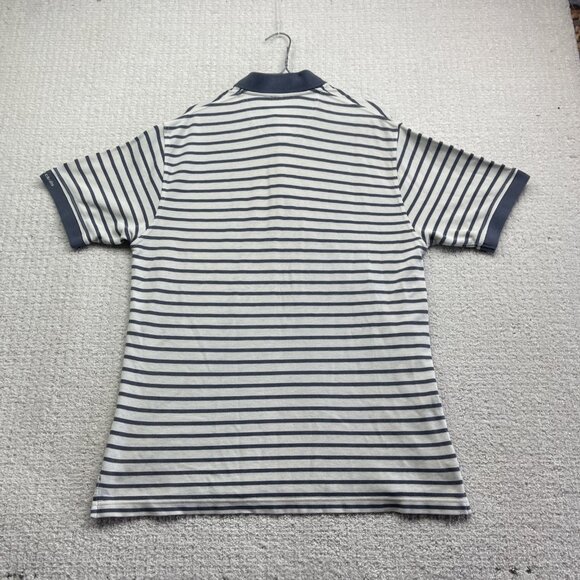 Pierre Cardin Shirt Mens Size Medium Blue Striped Short Sleeve Polo Rugby - Picture 14 of 16